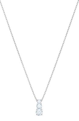 SWAROVSKI Attract Trilogy Pendant Necklace in Silver /Clear Crystal