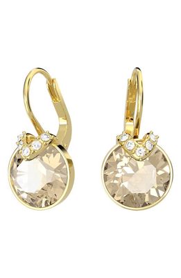 SWAROVSKI Bella Crystal Drop Clip-On Earrings in Gold