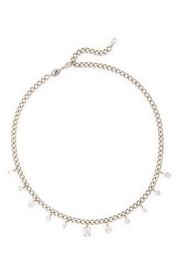 Swarovski Dextera Dangling Crystal Necklace in Silver