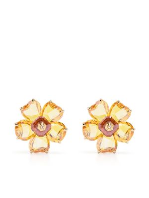 Swarovski Florere stud earrings - Yellow