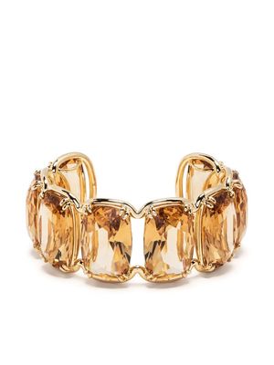 Swarovski Harmonia floating-crystals cuff bracelet - Yellow