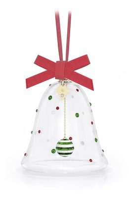 SWAROVSKI Holiday Cheers Crystal Bell Ornament in Red/Green Multicolored