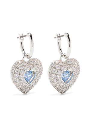 Swarovski Hyperbola heart earrings - Silver