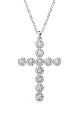 Swarovski Insigne Cross Pendant Necklace in Silver