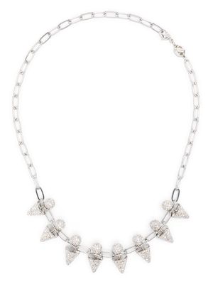 Swarovski Luna logo-charm necklace - Silver