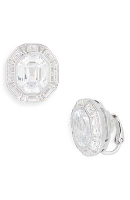 Swarovski Mesmera Crystal Clip-On Earrings in Silver