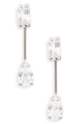 Swarovski Mesmera Crystal Drop Earrings in Silver