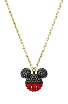 SWAROVSKI Mickey Crystal Pendant Necklace in Black
