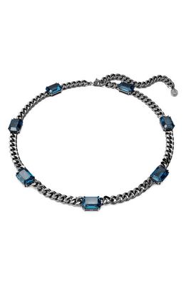 Swarovski Millenia Crystal Station Necklace in Blue