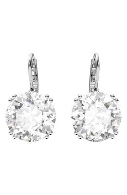 Swarovski Millenia Round Crystal Drop Earrings in Silver