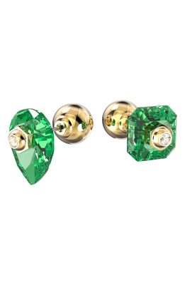 Swarovski Numina Mismatched Stud Earrings in Green