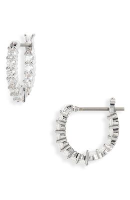 Swarovski Vittore Crystal Mini Hoop Earrings in White