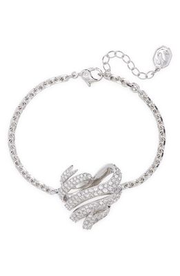 Swarovski Volta Crystal Heart Pendant Bracelet in Silver