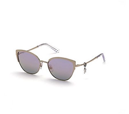 Swarovski Women's Silver Cat Eye Sunglasses