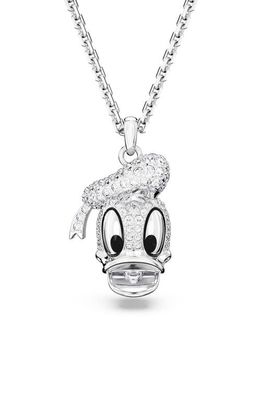 Swarovski x Disney 100 Donald Duck Crystal Pendant Necklace in Silver