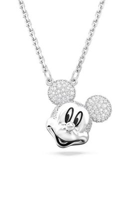 Swarovski x Disney 100 Mickey Mouse Pendant Necklace in Silver