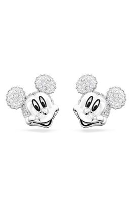 Swarovski x Disney 100 Mickey Mouse Stud Earrings in Silver