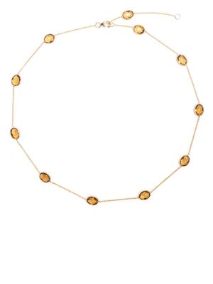 Swayta sha 18kt yellow gold quartz necklace