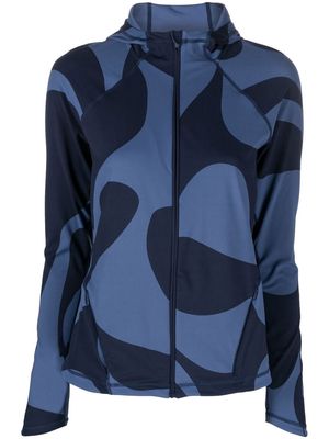 Sweaty Betty abstract-print performance jacket - Blue