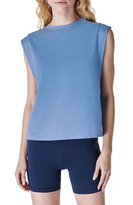 Sweaty Betty Breathe Easy Muscle T-Shirt in Regatta Blue