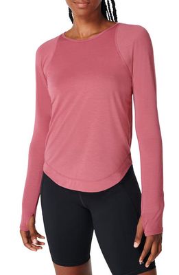Sweaty Betty Breezy Long Sleeve T-Shirt in Adventure Pink