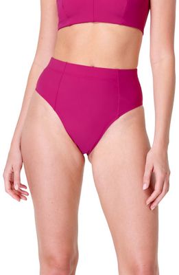 Sweaty Betty Brook High Waist Bikini Bottoms in Phlox Pink