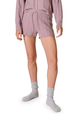 Sweaty Betty Cable Recycled Cashmere Blend Shorts in Dusk Pink