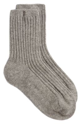 Sweaty Betty Cashmere Rib Socks in Mid Grey