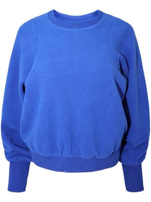 Sweaty Betty Compass Seam-detail fleece sweatshirt - Blue