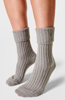 Sweaty Betty Cozy Lounge Crew Socks in Mid Grey