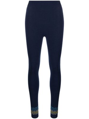 Sweaty Betty Fair Isle base layer ski leggings - Blue