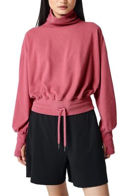 Sweaty Betty Melody Fleece Pullover Sweatshirt in Adventure Pink