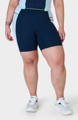 Sweaty Betty Power 6-Inch Bike Shorts in Navy Blue