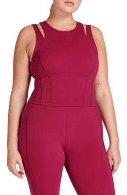 Sweaty Betty Power Contour Workout Tank in Vamp Red