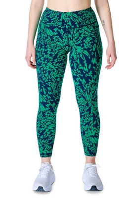 Sweaty Betty Power Pocket Workout Leggings in Green Butterfly Print