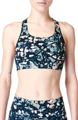 Sweaty Betty Power Sports Bra in Pink Floral Collage Print