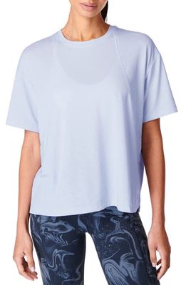 Sweaty Betty Relaxed Fit Draped T-Shirt in Salt Blue