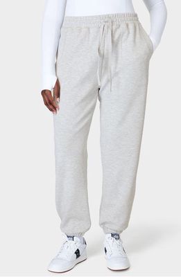 Sweaty Betty Sand Wash Drawstring Sweatpants in Ice Grey Marl