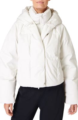 Sweaty Betty Snowfall Water Resistant Puffer Jacket in Lily White