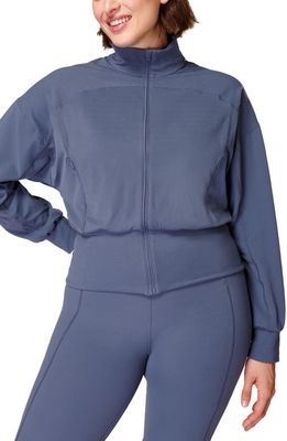 Sweaty Betty Supersoft Zip Jacket in Endless Blue