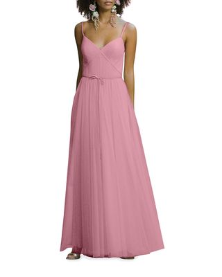 Sweetheart Ruched Double-Strap Cami Gown