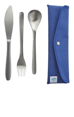 S'well Cutlery Set in Metallic Silver.