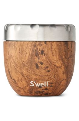 S'Well Eats 16-Ounce Stainless Steel Bowl & Lid in Teakwood