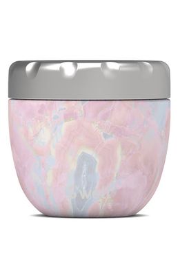 S'Well Speckled Moon Eats Insulated Stainless Steel Bowl & Lid in Geode Rose