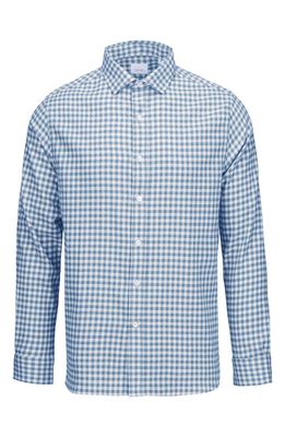 Swims Tenby Check Flannel Button-Up Shirt in Ice Blue