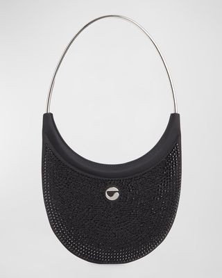 Swipe Crystal-Embellish Ring Top-Handle Bag