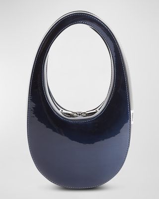Swipe Mini Patent Leather Top-Handle Bag