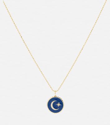 Sydney Evan Celestial Medallion 14kt gold chain necklace with diamonds