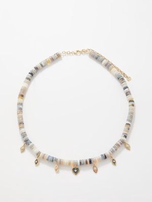 Sydney Evan - Diamond, Opal, Enamel & 14kt Gold Necklace - Womens - Multi