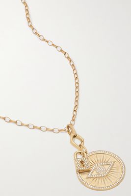 Sydney Evan - Evil Eye 18-karat Gold Diamond Necklace - one size